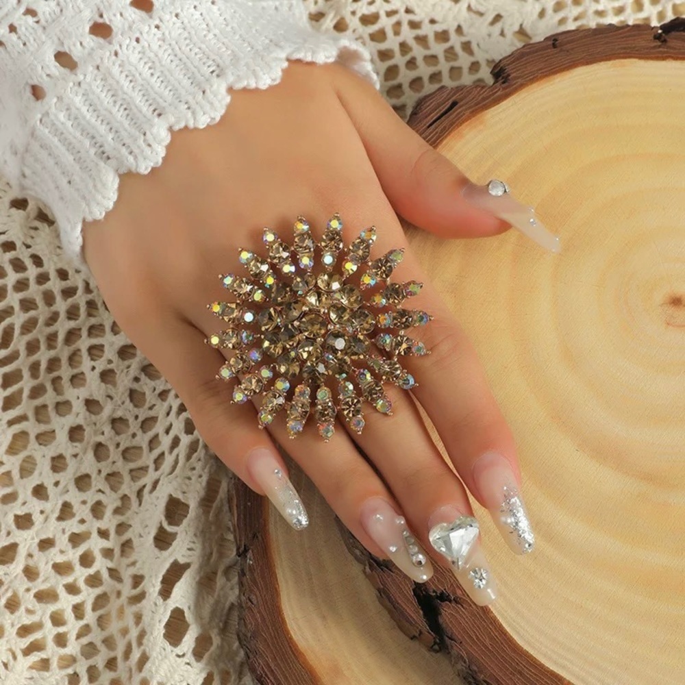 Huge Rhinestone Statement Ring